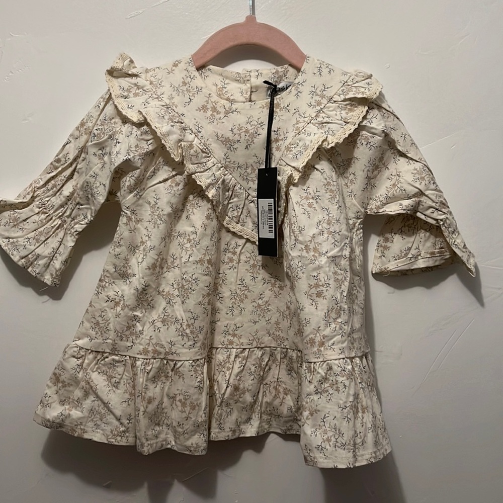 Kin kin girls cotton dress size 2y floral